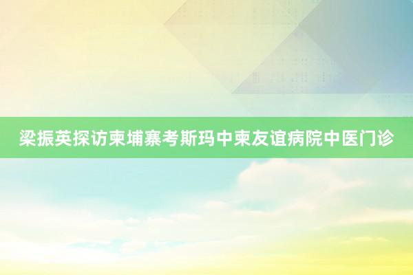 梁振英探访柬埔寨考斯玛中柬友谊病院中医门诊