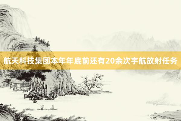 航天科技集团本年年底前还有20余次宇航放射任务